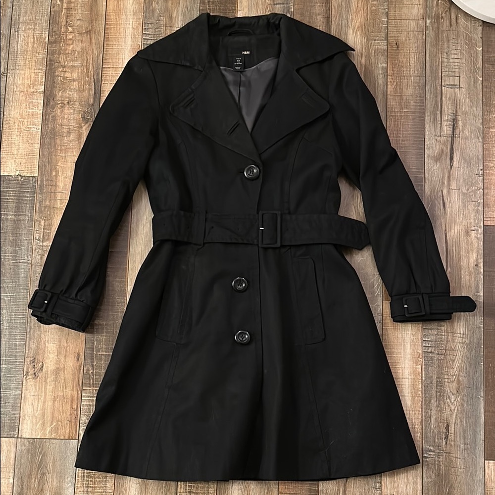 H&M Black Trench Coat